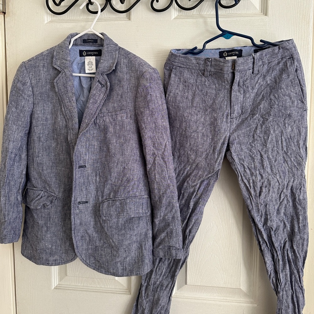 J Crew Crewcuts Boys Linen Suit. Size 7/8. Like New Condition.